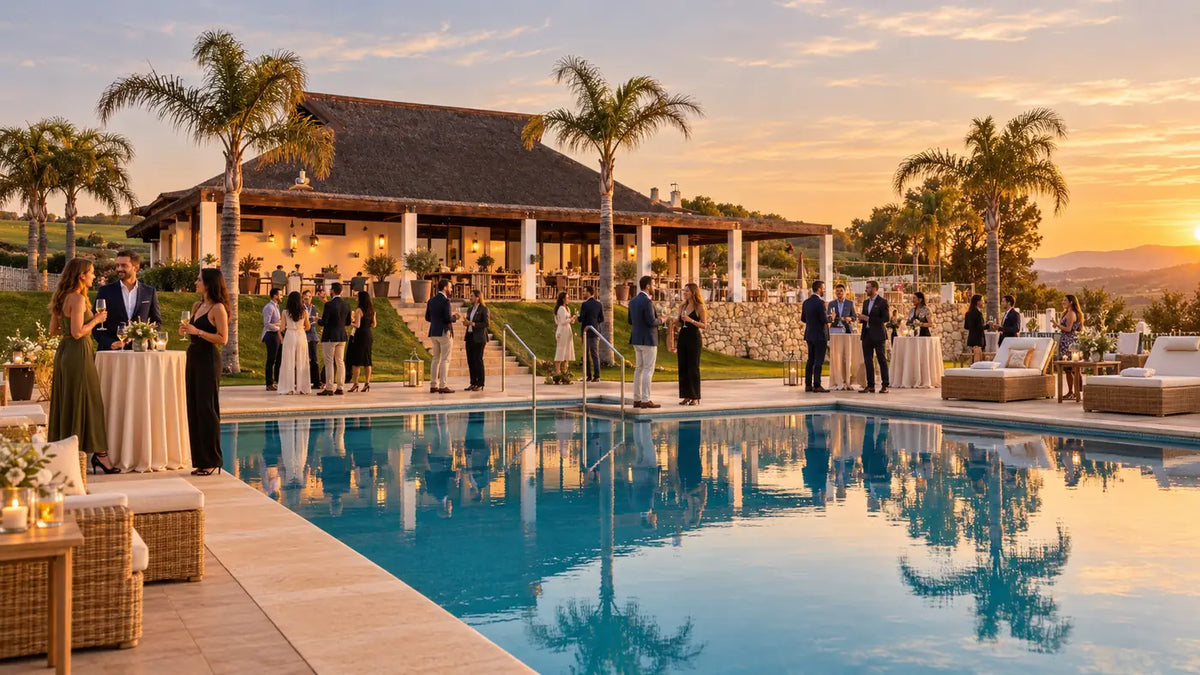 Networking junto a la piscina en Campestral
